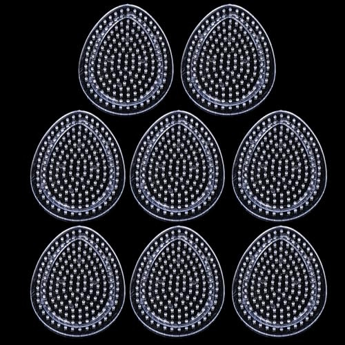 Bügelperlen Platten, 8 Stück 5mm Transparente Eiform Schablonen, 9x7cm Bügelperlens Steckplatten, Perfekte Geschenk, Bügelperlen Vorlagen