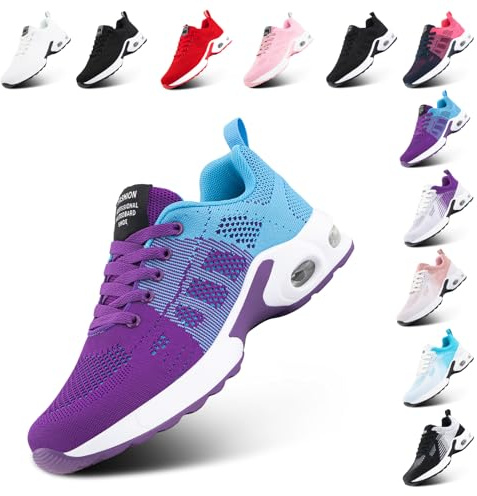 Hitmars Scarpe Donna Sneakers Scarpe da Corsa Running Ginnastica Sportive Tennis Running Shoes Fitness Jogging Sport Shoes Moda Comode Viola-2 EU39