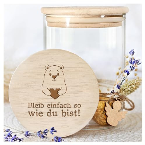 Grandora Vorratsglas mit Holzdecke, Dankeschön Geschenk | Mitbringsel Erwachsene, Abschiedsgeschenk Kollegen, Geschenk für Kollegen, Geschenk Lehrerin, Geschenkideen für Erzieher