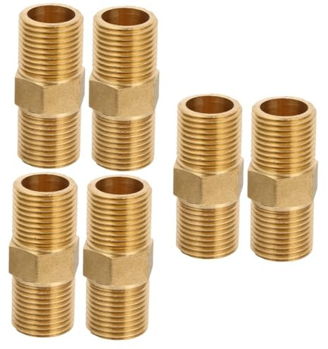 GALPADA 3 Set Connettore A Filo Connettore del Tubo dell'Acqua Portagomma per Esterno Aria Misura Snug comodità Raccordi per Tubi Raccordi Acqua Camper Rame Golden 2 Pezzi*3