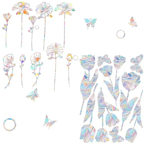 LWLWA Prism-Fenster-Abziehbilder PVC Anti-Kollisions-Aufkleber VogelschutzRegenbogen Fensterfolie Sonnenfänger Sticker Dekoration, für Schlafzimmer, Büro, Fensterfolie