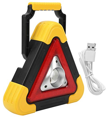 ZJchao Car Warning Lamp Emergency Multi-Function Work Light Multifunctional Tripod Warning Light Safety Flashing Sign with 5 Dimming Levels Red LED Lamp Beads for Car Breakdown