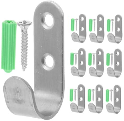 MUELODSIC 10 Sets Heavy Duty Trailer Tarp Hooks with Screws Secure Metal Fasteners for Trailer Covers Multipurpose Cargo and Storage Hooks for Garage Garden Camping Car Accessories