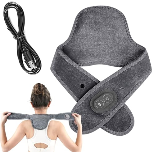 Tour de cou chauffant – Rechargeable 3 températures – Coussins chauffants pour le cou – Outils de massage | pour la relaxation musculaire pour hommes femmes personnes âgées bureau maison voyage hiver