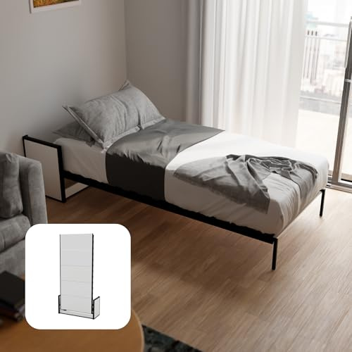 Wallbedking - Murphy Schrankbett Vertikal Studio 90x200 cm (Einzelbett) – Platzsparendes verstecktes Wandklappbett für Gästezimmer, Studios und kleine Räume