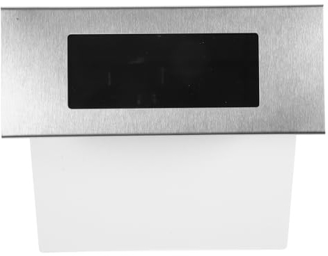 Baluue Lampe Solaire Numéro Maison 4 LED en Acier Inoxydable, Éclairage Mural et Extérieur Étanche pour Couloir, Jardin et Cour, Voyant Indicateur Pratique et Décoration Intérieure,