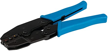 Silverline Ratchet Crimping Tool – 220mm Blue Hand Tool for Electrical Crimping & Cable Terminals (PL55)