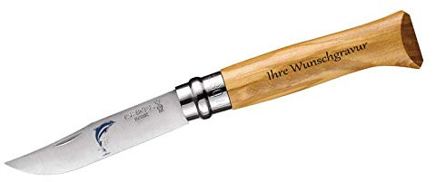 OPINEL-Messer, Größe 8, rostfrei, Olivenholz