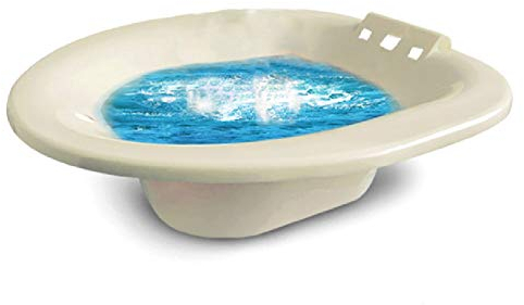 NANANA Bidet Sitzbad Toiletteneinsatz aus Kunststoff, Sitzbad Bidet Einsatz Toiletteneinsatz Sitzbadewanne, 40X38x14cm/3000ML,White