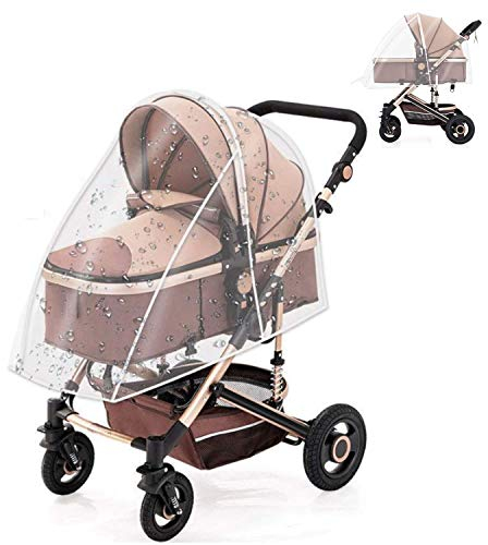 ZONSUSE Universal Kinderwagen ​Regenschutz, Regendicht Staubdicht Winddicht, Universal Komfort Regenschutz für Buggy und Sportwagen Kinderwagen, Gute Luftzirkulation, Schadstofffrei