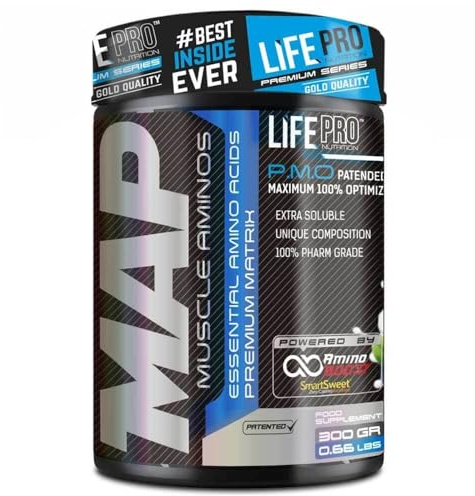 Life Pro MAP 300gr | Aminoácidos Esenciales Optimizados | Estimula la síntesis de Proteína | Contribuye al desarrollo Muscular (WATERMELON)