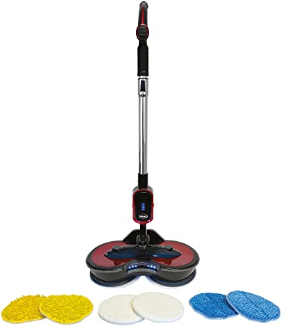 Ewbank FP90 Cordless Rechargeable Floor Polisher & Spin Mop Hard Floor Cleaner, Buffer and Scrubber Machine, Ideal for Hard Floors, Laminate, Wood, Vinyl, Marble and Granite