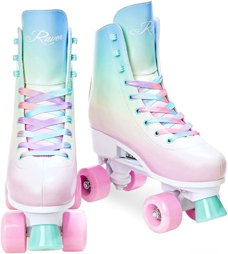 RAVEN Rollschuhe Roller Skates für Kinder Erwachsene Mädchen Damen verstellbar (Lexie, 35-38 (22,5-24cm))