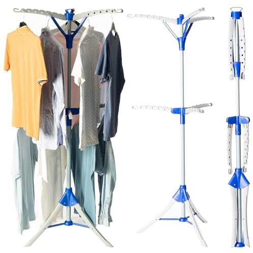 Homefront Tendedero para tendedero portátil, diseño de trípode, se pliega para Almacenamiento, fácil instalación, Uso en Interiores y Exteriores, 159 cm de Alto, Capacidad máxima de 35 kg, Capacidad