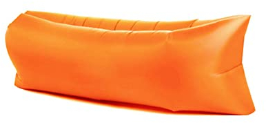 Surwin Wasserdichtes Aufblasbares Sofa,Tragbares Luft Sofa Aufblasbare, Air Lounger, Luftsofa Luftsack Für Outdoor, Strand, Reisen, Party, Camping Gadgets (200x70cm,Orange)