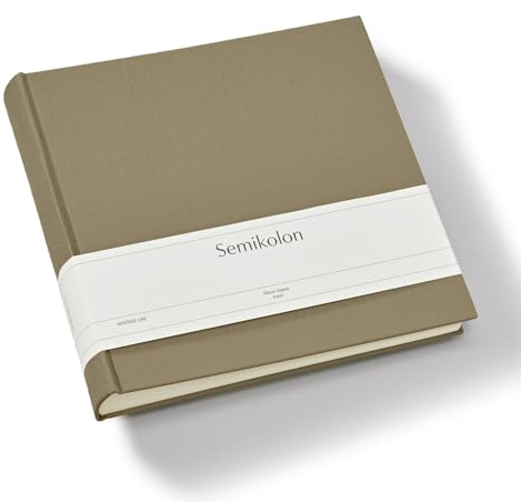 Semikolon 370100 Foto-Album Classic Event - 24 x 23 cm - 60 Seiten cremefarben, für ca. 60 Fotos - fango beige