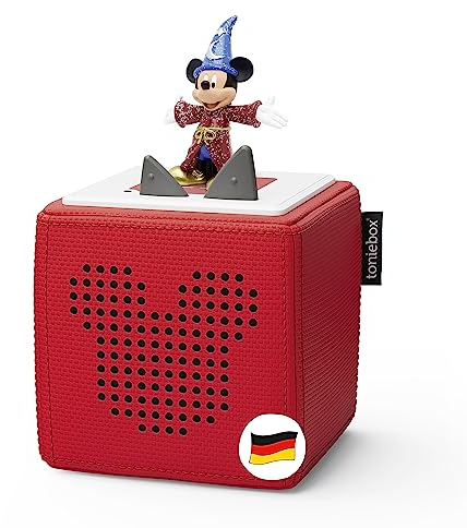 Tonies Limited Edition Disney Toniebox inkl. Disney Tonie Fantasia – Audioplayer für Hörbücher und Lieder, einfach zu bedienende kabellose Musikbox BZW. Lautsprecher, 7 Std. Akku