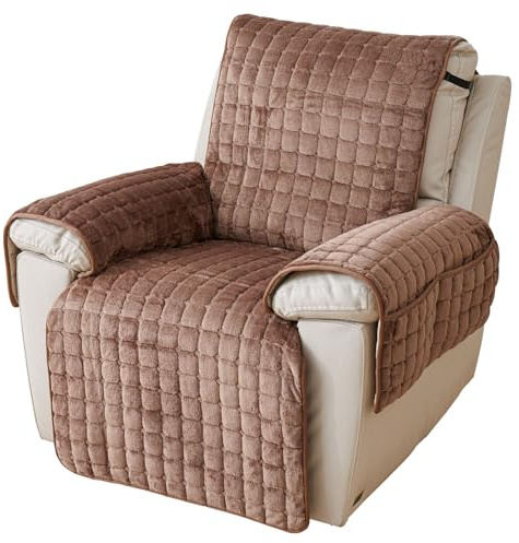 Sofa Armlehnenbezüge Mit Aufbewahrungstasche, Anti-Rutsch superweich | Anti-Rutsch superweich,Relaxsessel Bezüg Sesselüberzug Möbelschutz für Kinder und Haustiere