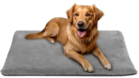 Navaris Thermo Hundedecke und Katzendecke - Hundedecke Hundematte flauschig 100 x 70 cm - Thermal Kuscheldecke für Hunde und Katzen - thermische Decke Hund - Grau