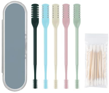 SSKHE 5 cortadores de pelo nasales, recortador de pelo manual 2 en 1, tijeras de nariz giratorias de 360°