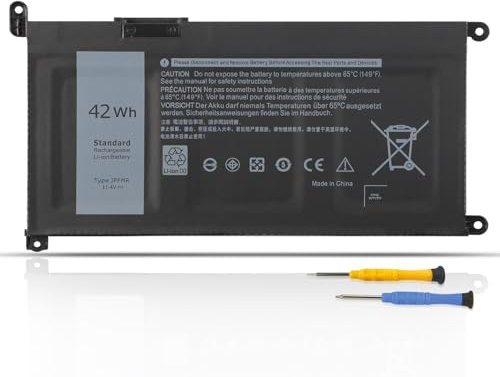 42Wh JPFMR Laptop Batería para DELL Chromebook 5488 5493 5593 Chromebook 14 3400 11 3100 2-in-1 Series P101G P101G001 P29T P29T001 0JPFMR 7MT0R 16DPH 65N6H 7T0D3 07GDY DN33X RDNP5 Notebook Battery