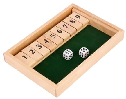 Flero Shut The Box - 1 Spieler - Würfelspiel - Taktik- und Rechenspiel (1-9) - Brettspiel, Lernspielzeug, Bildungsspiel für Kinder und Erwachsene