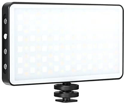 Bärbar RGB-video Ljus, Kompakt Storlek Design 126 LED Pärlor Vlog Live Streaming för Produktfotografering med Kall Skor Adapter för Videokonferensbelysning