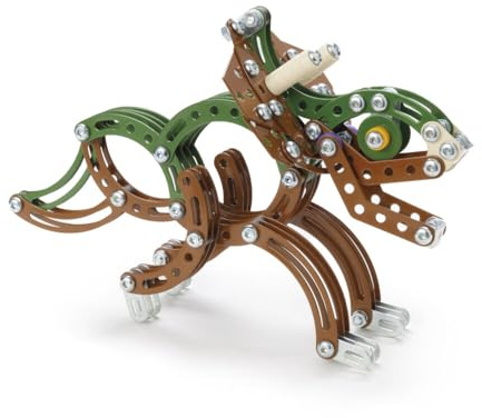 Constructor Triceratopo - Set di costruzione in metallo - 264 pezzi - Dinosauro da assemblare - Cofanetto STEM da 8 anni