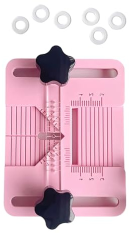 Sweeaau Perforatrice per orecchini, guida per polimeri, argilla, con zone di allineamento triangolari e rettangolari, strumento per trapano per orecchini