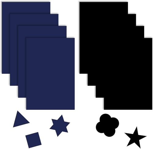 8 Stück Nylon Selbstklebende Patches,25 x 15cm Nylon Reparatur Flicken Selbstklebender Patch, Daunenjacken-für Zelte, Daunenjacke, Schlafsack, Tasche(Schwarz&Dunkelblau)