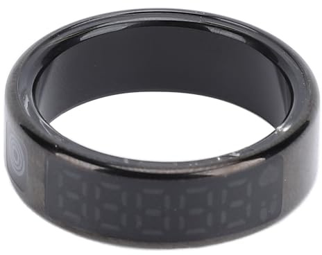 Plyisty Anillo Inteligente, Pantalla Táctil Resistente Al Agua, Seguimiento de la Salud Física con Múltiples Modos Deportivos, para Viajes de Negocios, (Tamaño 10 (ID 19,8 mm/0,78 pulg. C 62,1