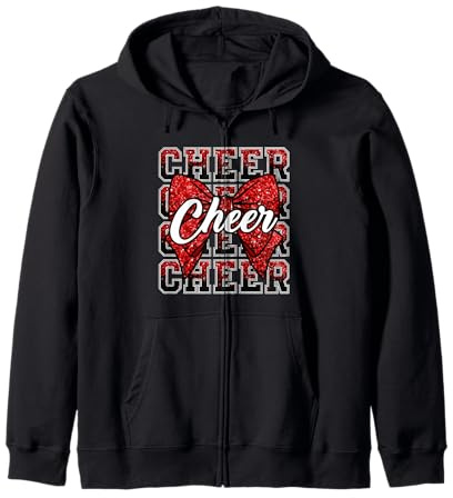 Kokette Cheer Bow Funny Sport Cheerleader Cheerleading Rot Kapuzenjacke