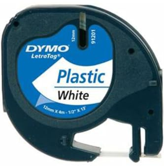 Dymo S0721610 Schriftband Plastik 12mm 91201 4m weiß