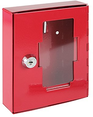 HMF 1020-03 Boîtier pour clé de Secours, 15 x 12 x 4 cm, Rouge