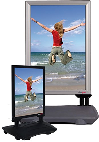 DISPLAY SALES Plakatständer WindPro® PREMIUM | Kundenstopper OUTDOOR in DIN A1 | Plakataufsteller A1 wasserfest in schwarz | Aufsteller Werbung beidseitig nutzbar für 2 Plakate