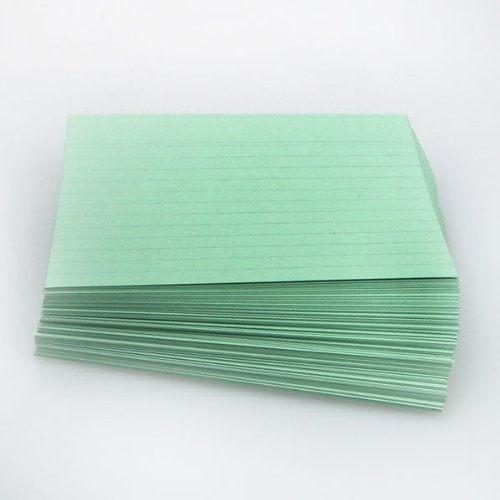 Office Line Karteikarten, 500 Stück, grün, 190 g, DIN A5, liniert, Art.Nr.: 770292