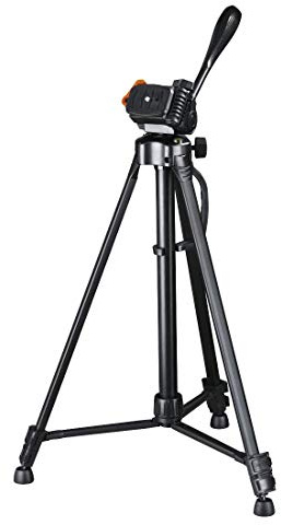 Hama Stativ „Gamma 153“ mit drehbarem Kugelkopf (leichtes Kamerastativ aus Aluminium, Fotostativ 2-Fach ausziehbar von 58 – 153 cm, Dreibeinstativ mit Traglast 3 kg, Gewinde ¼“) schwarz