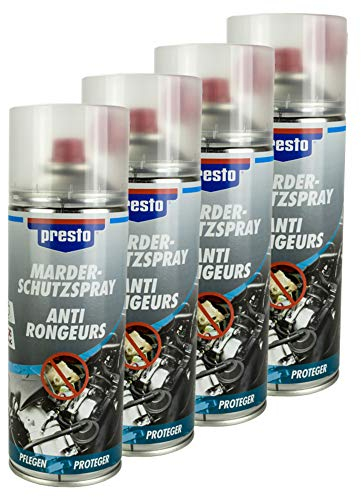 Presto 4X MARDERSCHUTZ-Spray MARDER Schutz Spray Kabel LEITUNGEN 400 ml 803857