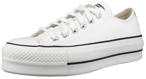 Converse Ctas Lift Clean Ox 561680c, Scarpe Da Ginnastica Basse Donna, Weiß White Black 102, 38 EU