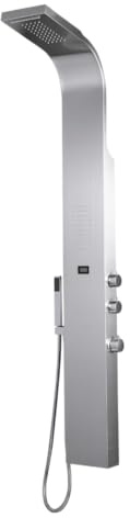 Essebagno Essekaska panneau de douche hydromassant thermostatique façon inox