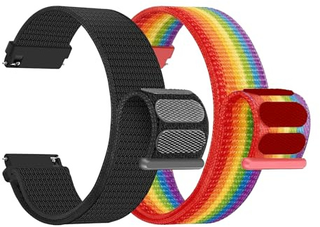LYYLTX Nylon Uhrenarmbander 20mm 22mm Armband für Herren Damen Ersatzband Schnellverschluss Smartwatch Sport Uhren Ersatzarmband Einstellbares Soft Breathable Watch Strap