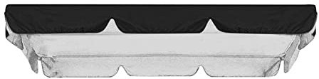 GNGR Überdachung Oxfords Regendichte Terrasse Regenfestes Tuch Gartenabdeckung Schaukelüberdachung Außenschaukel Schutzhülle Wintervlies (Black, One Size)