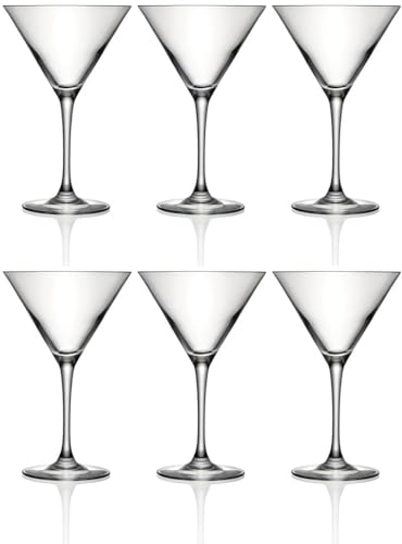 Cristal D'arques Martini Cocktail Glasses - Set of 6 - Height 18.8 x Width 12cm, 300ml