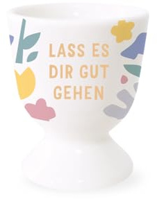 Grafik Werkstatt Coquetier avec or véritable | Gobelet en porcelaine | Laissez-vous aller bien