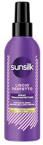 Sunsilk Spray Termoprotettore Capelli, Linea Liscio Perfetto, Senza Risciacquo, Anticrespo Capelli, Protegge dal Calore, Texture Ultra-leggera, con Olio di Argan, Proteine della Seta e Biotina, 200ml