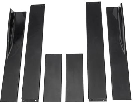 Auto Schweller Seitenschweller Für Ford Für Mustang Für Focus RS ST Für Fiesta Für Mondeo Alle Modelle Auto Seite Rock Extension Kit Universal 2M (Farbe : Schwarz)