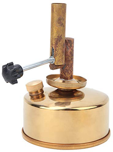 Lampe à Alcool en Cuivre, Instrument de Laboratoire Robuste, Pratique pour Chauffer, Plier ou Souder avec une Température de Flamme de 1000 ℃, Facile à Utiliser (Chalumeau à