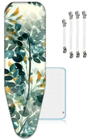 ZJBKX Extra Large Ironing Board Cover, 160x60cm Adjustable Ironing Board Cover, XXL with 4 Clips And 1 Anti-iron Cloth