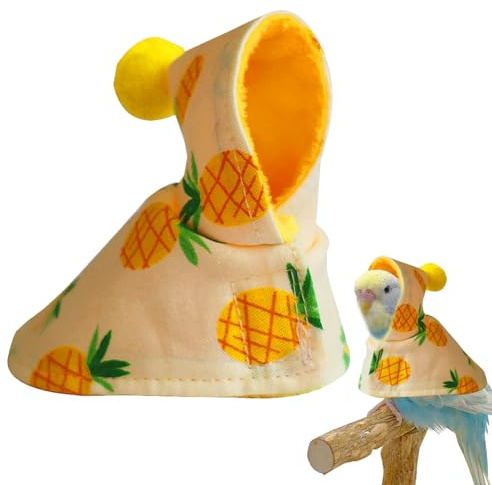 Fruusv Cute Bird Cloak Costume, Soft Winter Warm Clothes for Pet Parrots