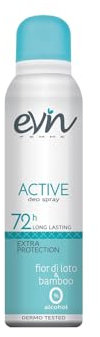 EVIN FEMME | Deodorante Donna Spray 72H Active, Fragranza Fiore di Loto e Bamboo, Formula Attiva per 72h, 150ml